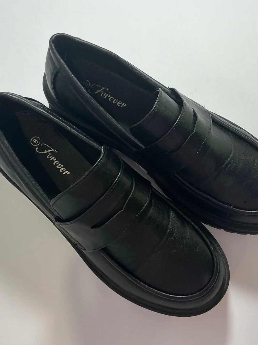 Platform Chunky Penny Loafer Lug Sole Comfort Slip On Dress Casual Shoes Sz 8